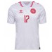 Camisa de Futebol Dinamarca Victor Kristiansen #17 Equipamento Secundário Europeu 2024 Manga Curta